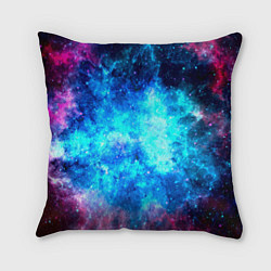 Подушка квадратная Голубая вселенная, цвет: 3D-принт