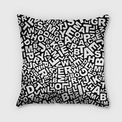 Подушка квадратная Английский алфавит, цвет: 3D-принт