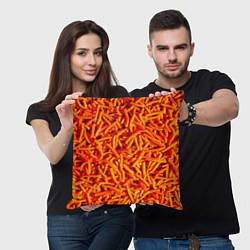 Подушка квадратная Морковь, цвет: 3D-принт — фото 2