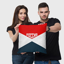 Подушка квадратная Форма России, цвет: 3D-принт — фото 2
