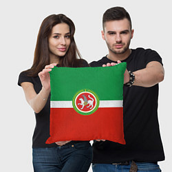 Подушка квадратная Татарстан: флаг, цвет: 3D-принт — фото 2