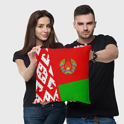 Подушка квадратная Патриот Беларуси, цвет: 3D-принт — фото 2