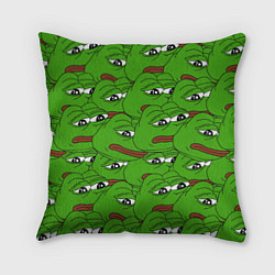 Подушка квадратная Sad frogs, цвет: 3D-принт