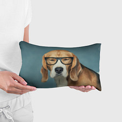 Подушка-антистресс Бигль в очках, цвет: 3D-принт — фото 2