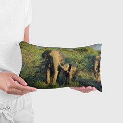 Подушка-антистресс Семья слонов в природе, цвет: 3D-принт — фото 2