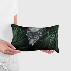 Подушка-антистресс Волк в траве, цвет: 3D-принт — фото 2