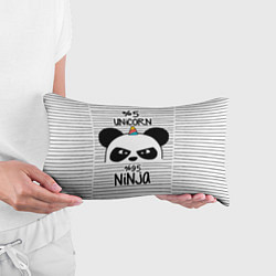 Подушка-антистресс 5% Unicorn – 95% Ninja, цвет: 3D-принт — фото 2