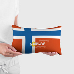 Подушка-антистресс Norway Flag, цвет: 3D-принт — фото 2