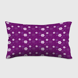 Подушка-антистресс Узор цветы на фиолетовом фоне, цвет: 3D-принт