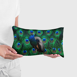 Подушка-антистресс Павлин на фоне своих перьев, цвет: 3D-принт — фото 2