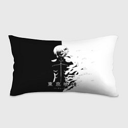 Подушка-антистресс Токийский гуль черно белый Кен, цвет: 3D-принт