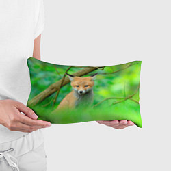 Подушка-антистресс Лисенок в зеленом лесу, цвет: 3D-принт — фото 2