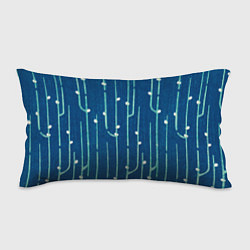 Подушка-антистресс Винтажный синий с полосами, цвет: 3D-принт