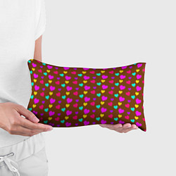 Подушка-антистресс Сердечки разноцветные, цвет: 3D-принт — фото 2