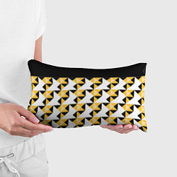 Подушка-антистресс Черно-желтый геометрический, цвет: 3D-принт — фото 2
