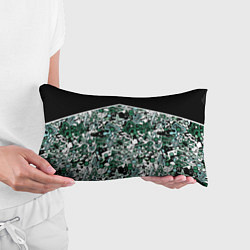 Подушка-антистресс Черно-зеленые каракули, цвет: 3D-принт — фото 2