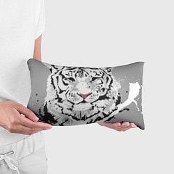 Подушка-антистресс Белый снежный тигр, цвет: 3D-принт — фото 2