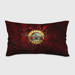 Подушка-антистресс Лого GNR в розах, цвет: 3D-принт