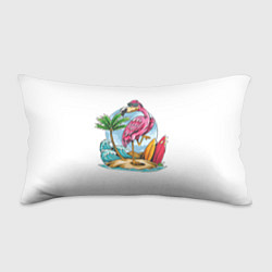 Подушка-антистресс Фламинго На Острове, цвет: 3D-принт