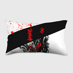 Подушка-антистресс Берсерк черная маска с логотипом, цвет: 3D-принт