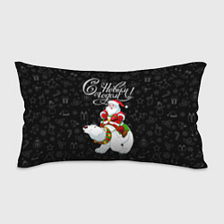 Подушка-антистресс Санта Клаус на белом медведе, цвет: 3D-принт