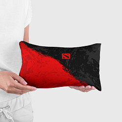 Подушка-антистресс DOTA 2 RED LOGO, БРЫЗГИ КРАСОК, цвет: 3D-принт — фото 2