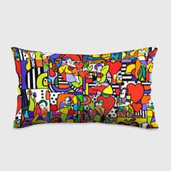 Подушка-антистресс Romero Britto - love collage, цвет: 3D-принт