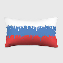 Подушка-антистресс Флаг России потёки, цвет: 3D-принт