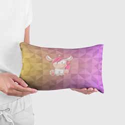 Подушка-антистресс Единорог с розовыми волосами, цвет: 3D-принт — фото 2