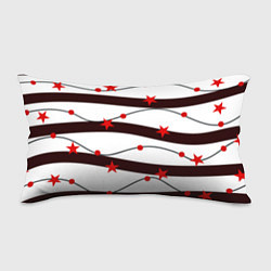 Подушка-антистресс Красные Звезды На Волнах, цвет: 3D-принт