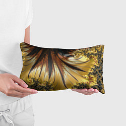 Подушка-антистресс Черный с золотым фрактал Абстракция, цвет: 3D-принт — фото 2