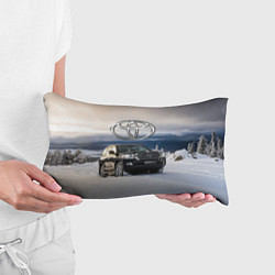 Подушка-антистресс Toyota Land Cruiser 200 в зимнем лесу Winter fores, цвет: 3D-принт — фото 2