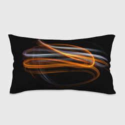 Подушка-антистресс Волнообразные линии неона - Оранжевый, цвет: 3D-принт