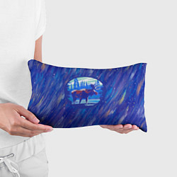 Подушка-антистресс Лось в лесу Blue, цвет: 3D-принт — фото 2