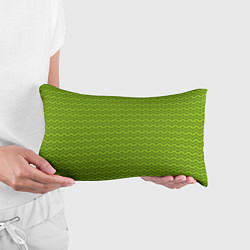 Подушка-антистресс Зеленые светлые и темные волнистые полосы, цвет: 3D-принт — фото 2