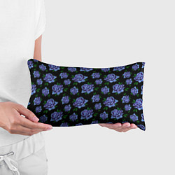 Подушка-антистресс Сапфировые розы на черном, цвет: 3D-принт — фото 2