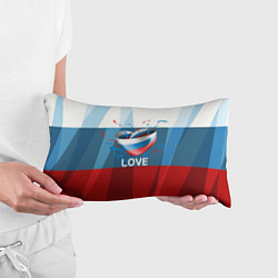 Подушка-антистресс Флаг России в виде сердца, цвет: 3D-принт — фото 2