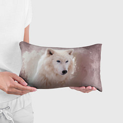 Подушка-антистресс Белый зимний волк, цвет: 3D-принт — фото 2