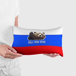 Подушка-антистресс Привет из России - медведь и триколор, цвет: 3D-принт — фото 2