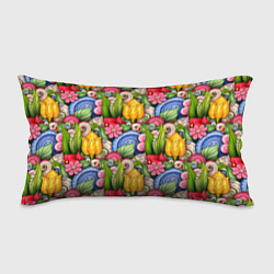 Подушка-антистресс Тюльпаны объемные листья и цветы, цвет: 3D-принт