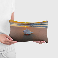 Подушка-антистресс Ракушка на песочном берегу тихого океана, цвет: 3D-принт — фото 2
