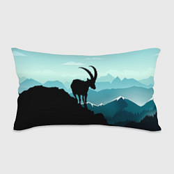 Подушка-антистресс Горный козел и горы, цвет: 3D-принт