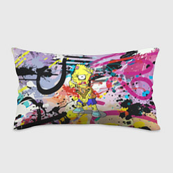 Подушка-антистресс Зомби Барт Симпсон с рогаткой на фоне граффити, цвет: 3D-принт