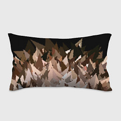 Подушка-антистресс Abstract mosaic pattern brown and black, цвет: 3D-принт