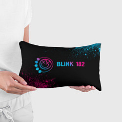 Подушка-антистресс Blink 182 - neon gradient: надпись и символ, цвет: 3D-принт — фото 2