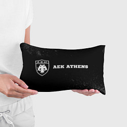 Подушка-антистресс AEK Athens sport на темном фоне: надпись и символ, цвет: 3D-принт — фото 2