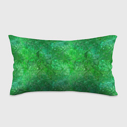 Подушка-антистресс Узорчатый зеленый стеклоблок имитация, цвет: 3D-принт
