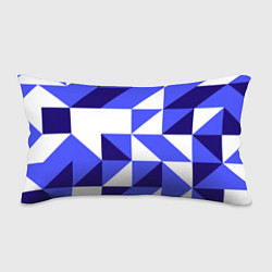 Подушка-антистресс Абстрактный сине-белый паттерн, цвет: 3D-принт