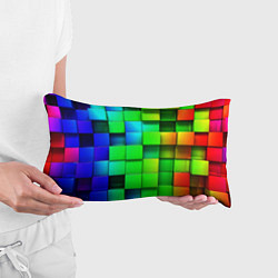 Подушка-антистресс Цветные неоновые кубы, цвет: 3D-принт — фото 2