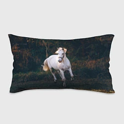 Подушка-антистресс Скачущая белая лошадь, цвет: 3D-принт